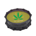 Wholesale Octagon plastic 70mm 2 parts herb grinder weed grinder with Shark Teeth herb crusher custom logo smoking accessories